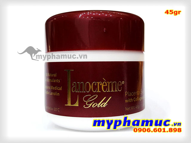 Kem mắt Lanocreme Gold Placenta Eye Cream with Collagen Elastin 45gr