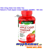 Viên Uống Giảm Cân Giấm Táo Nature's Truth Apple Cinder Vinegar 1200MG 180 viên