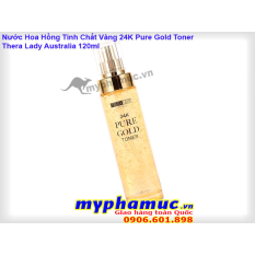 Nước Hoa Hồng Tinh Chất Vàng 24K Pure Gold Toner Thera Lady Australia 120ML | Date 03.2023