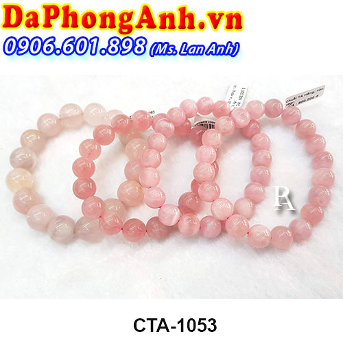 Chuỗi Đeo Tay Nữ Đá Thạch Anh Hồng CTA-1053