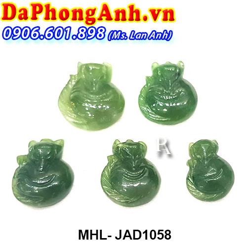 Mặt Dây Chuyền Hồ Ly Đá Phật Ngọc MHL-JAD1058