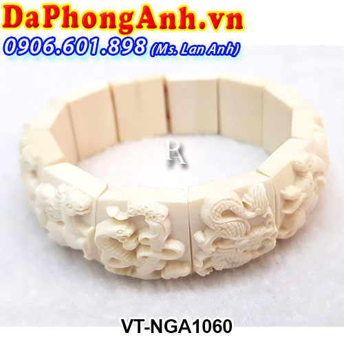 Vòng Tay Ngà Chạm 12 Con Giáp VT-NGA1060